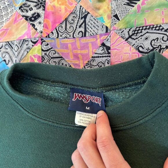 Vintage Jansport Oregon Ducks Sweatshirt Mens Medium Pullover Disney Donald Duck - Picture 7 of 8